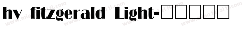 hv fitzgerald Light字体转换